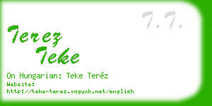 terez teke business card